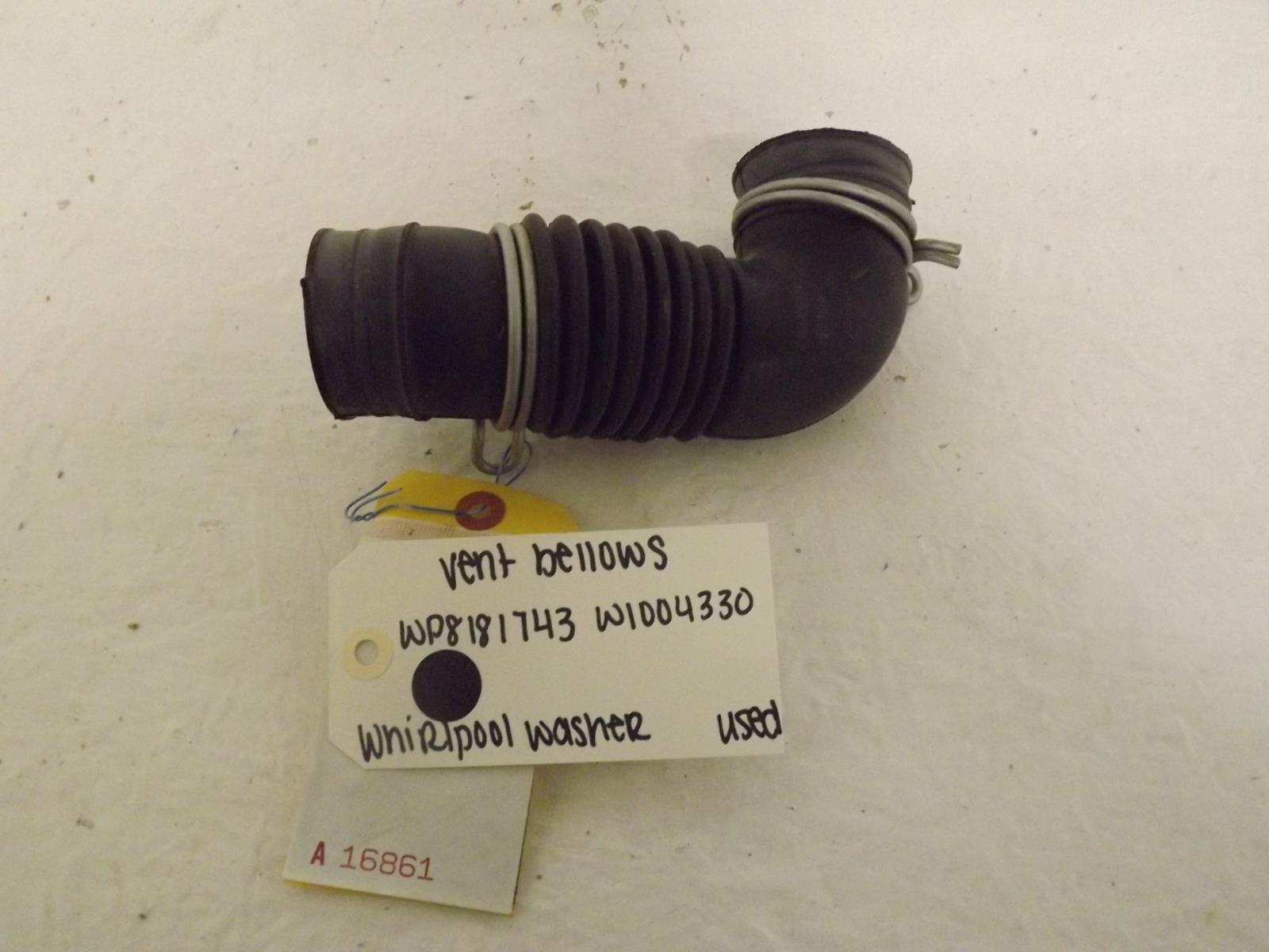 Whirlpool Washer WP8181743 W1004330 Vent Bellow Used Whirlpool Washer WP8181743 W1004330 Vent Bellow Used